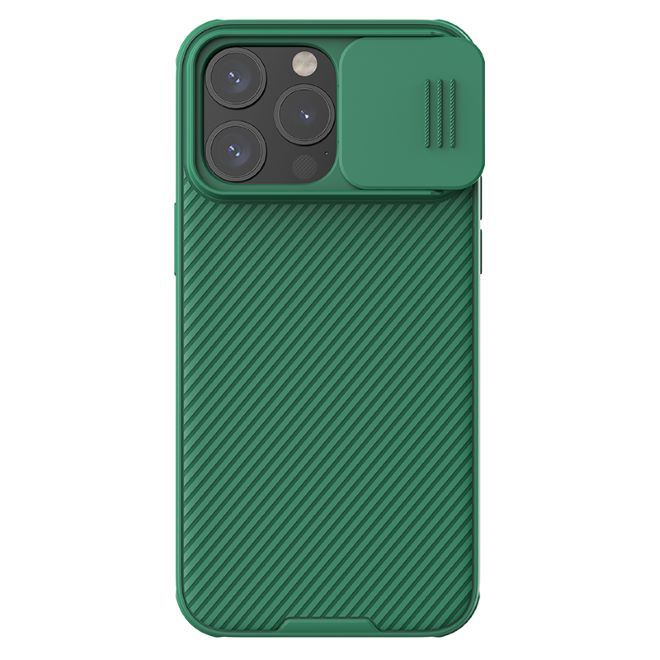 Nillkin - iPhone 15 Pro Max Hülle - Kunststoff Hardcase - CamShield Pro Series - dunkelgrün