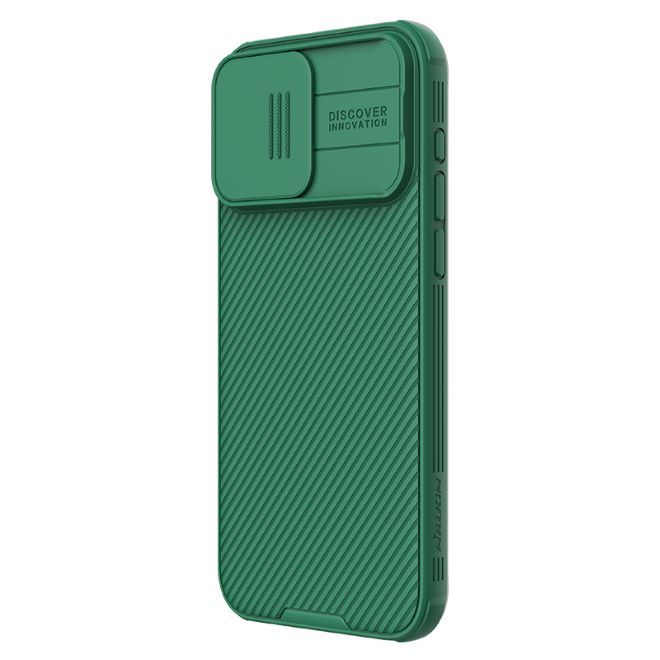 Nillkin - iPhone 15 Pro Max Hülle - Kunststoff Hardcase - CamShield Pro Series - dunkelgrün
