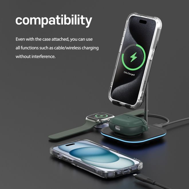 Araree - iPhone 15 Hülle - Case aus TPU Plastik - Anti-Slip Grip - Flexield Series - Made in Korea - schwarz