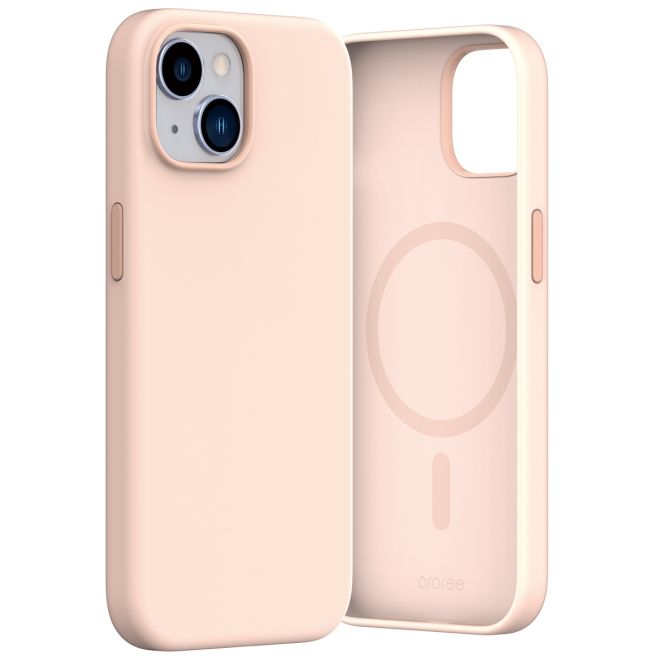 Araree - iPhone 15 Hülle - Silikon Softcase - MagSafe kompatibel - Typoskin M Series - pink