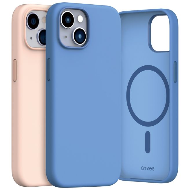 Araree - iPhone 15 Hülle - Silikon Softcase - MagSafe kompatibel - Typoskin M Series - pink