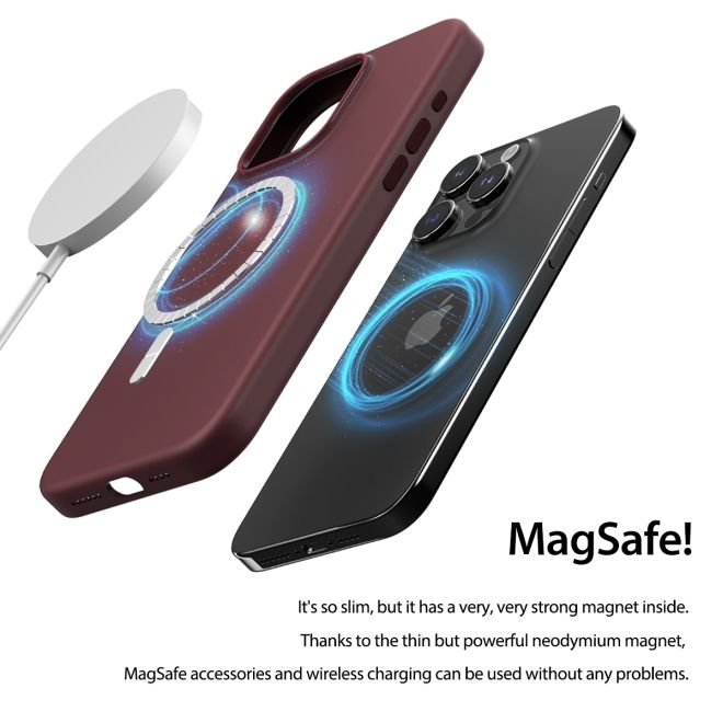 Araree - iPhone 15 Plus Hülle - Silikon Softcase - MagSafe kompatibel - Typoskin M Series - blau