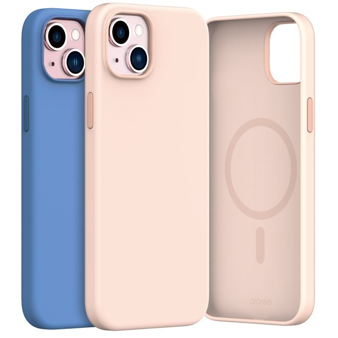 Araree - iPhone 15 Plus Hülle - Silikon Softcase - MagSafe kompatibel - Typoskin M Series - pink