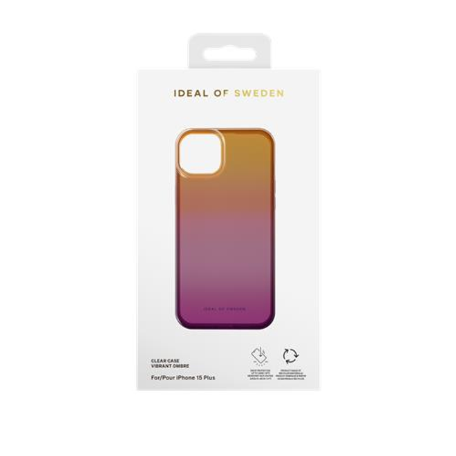 iDeal of Sweden - iPhone 15 Plus Hülle - Clear Case Recycled - Vibrant Ombre