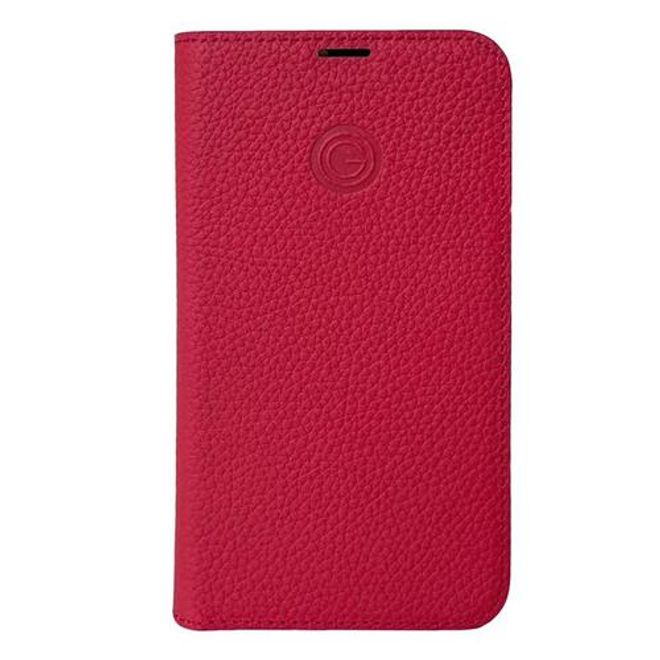 Mike Galeli - iPhone 15 Pro Hülle - Echtleder Bookcover - Marc - rot