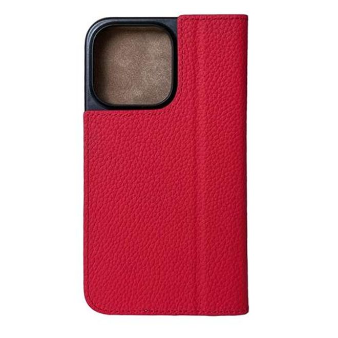 Mike Galeli - iPhone 15 Pro Hülle - Echtleder Bookcover - Marc - rot