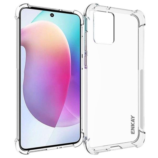 Enkay - Motorola Edge 30 Neo 5G Handyhülle - Robustes TPU Softcase - Air-Cushion Case Series - transparent