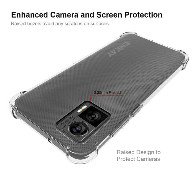 Enkay - Motorola Edge 30 Neo 5G Handyhülle - Robustes TPU Softcase - Air-Cushion Case Series - transparent