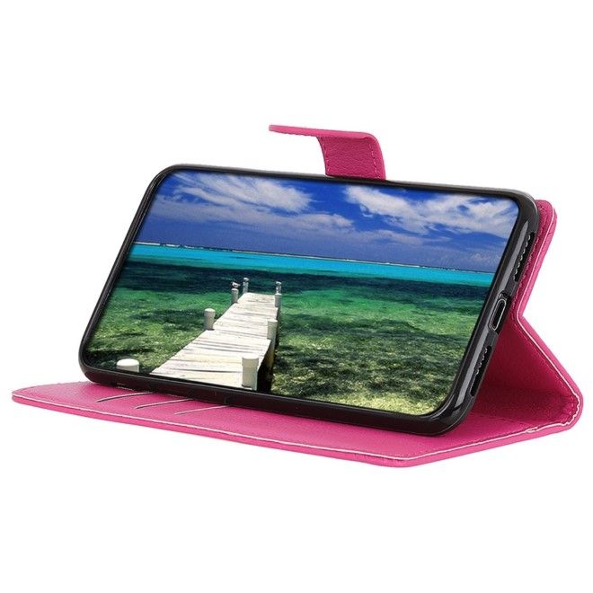 Nokia G42 Handy Hülle - Litchi Leder Bookcover Series - rosa