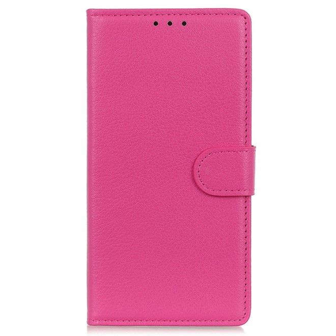Nokia G42 Handy Hülle - Litchi Leder Bookcover Series - rosa