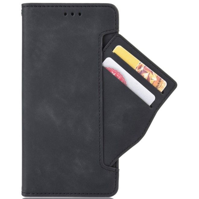 For OnePlus Nord N20 5G / Oppo Reno7 Lite Hülle - Leder Case mit Standfunktion - schwarz
