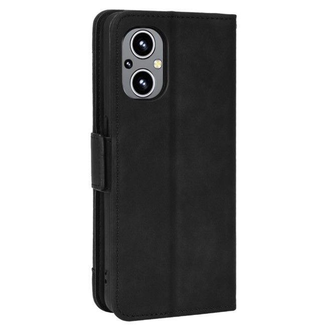 For OnePlus Nord N20 5G / Oppo Reno7 Lite Hülle - Leder Case mit Standfunktion - schwarz