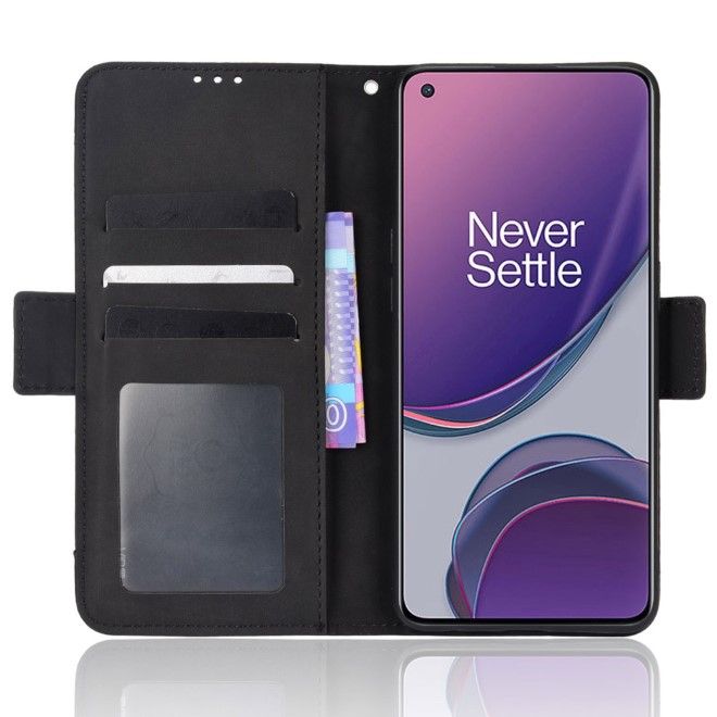 For OnePlus Nord N20 5G / Oppo Reno7 Lite Hülle - Leder Case mit Standfunktion - schwarz