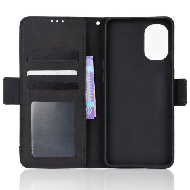 For OnePlus Nord N20 5G / Oppo Reno7 Lite Hülle - Leder Case mit Standfunktion - schwarz