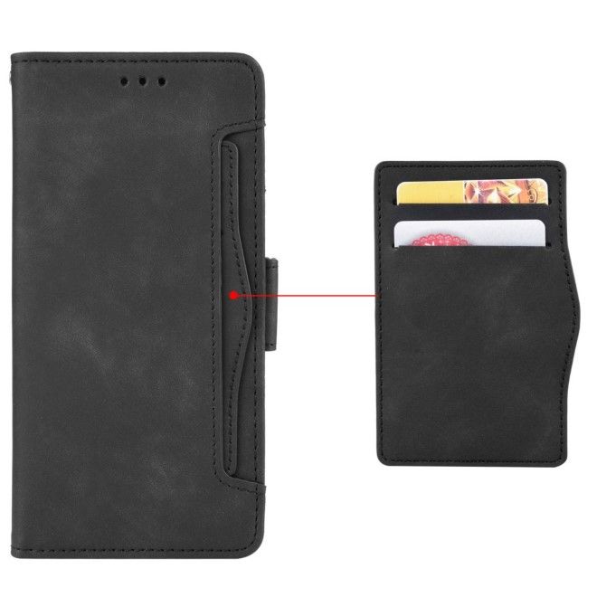 For OnePlus Nord N20 5G / Oppo Reno7 Lite Hülle - Leder Case mit Standfunktion - schwarz