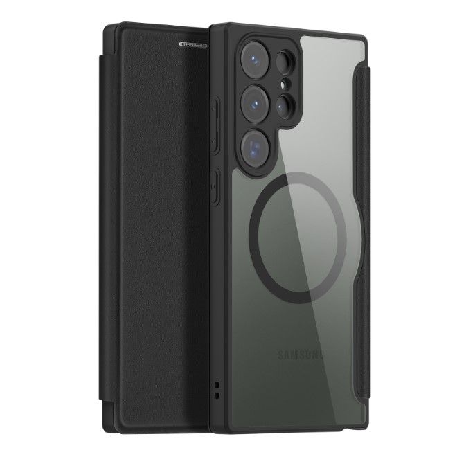 Dux Ducis - Samsung Galaxy S23 Ultra Hülle - Leder Bookcover - Skin X Pro Series - schwarz