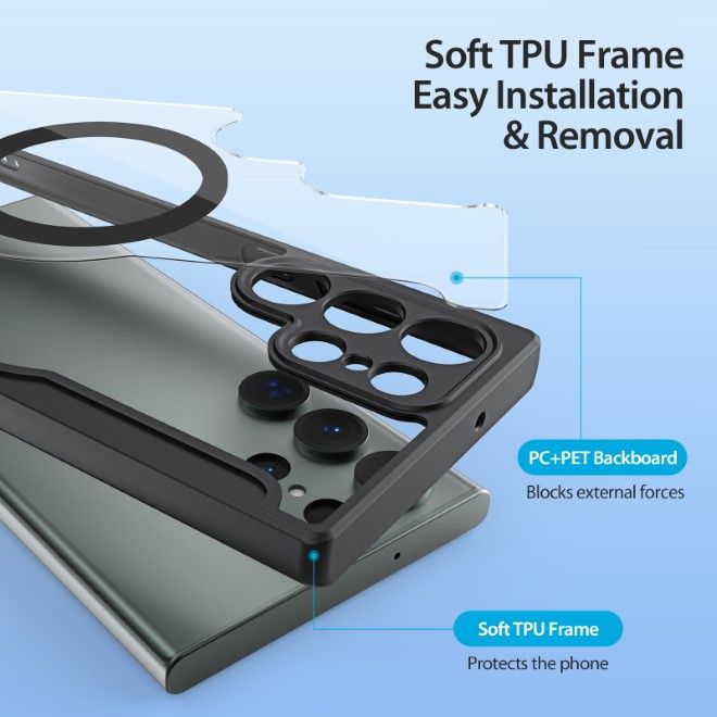 Dux Ducis - Samsung Galaxy S23 Ultra Hülle - Leder Bookcover - Skin X Pro Series - schwarz