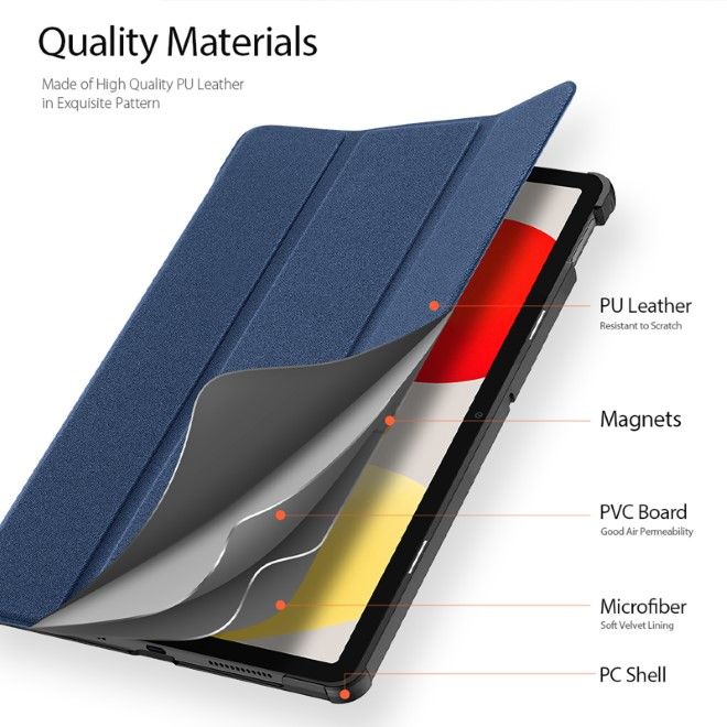 Dux Ducis - Xiaomi Redmi Pad SE Hülle - Leder Smart Flip Case - Domo Series - blau