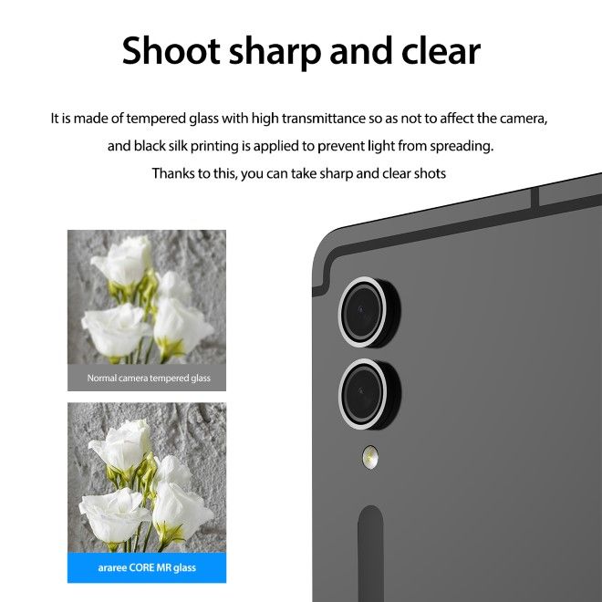 Araree - Samsung Galaxy Tab S9+ / S9 Ultra Kamera Schutzglas - Core MR Series - schwarz