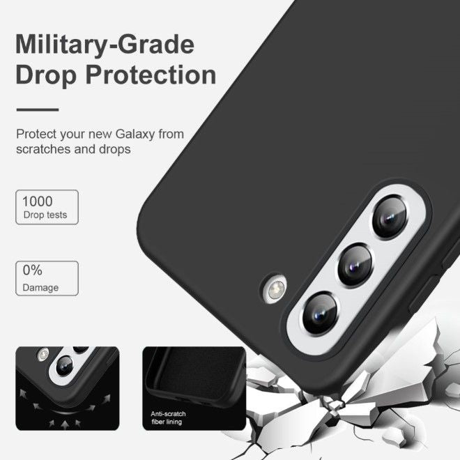 Samsung Galaxy S23 FE Hülle - Softcase mit MagSafe Magneten - Liquid Series - schwarz