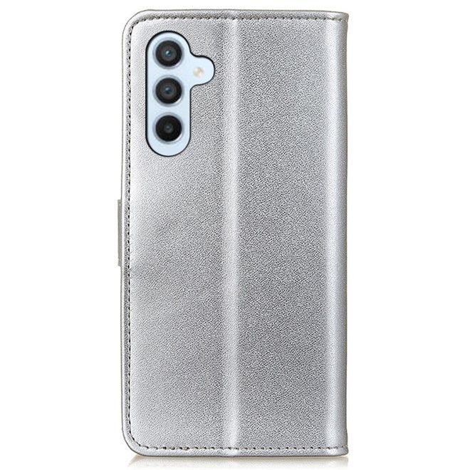Samsung Galaxy S23 FE Handy Hülle - Classic II Leder Bookcover Series - silber