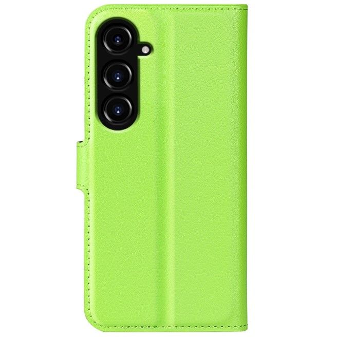 Samsung Galaxy S23 FE Handy Hülle - Litchi Leder Bookcover Series - grün