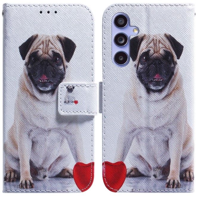 Samsung Galaxy S23 FE Handy Hülle - Leder Bookcover Image Series - Mops