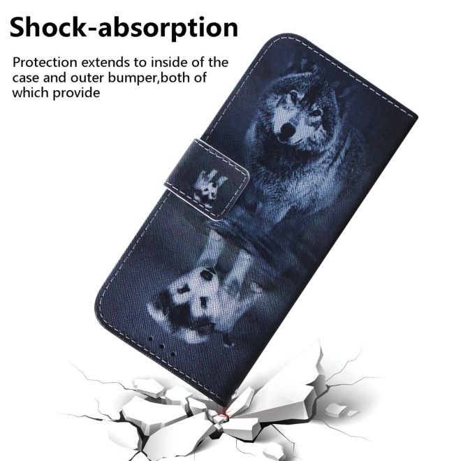 Samsung Galaxy S23 FE Handy Hülle - Leder Bookcover Image Series - Wolfbaby