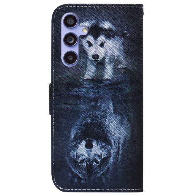 Samsung Galaxy S23 FE Handy Hülle - Leder Bookcover Image Series - Wolfbaby