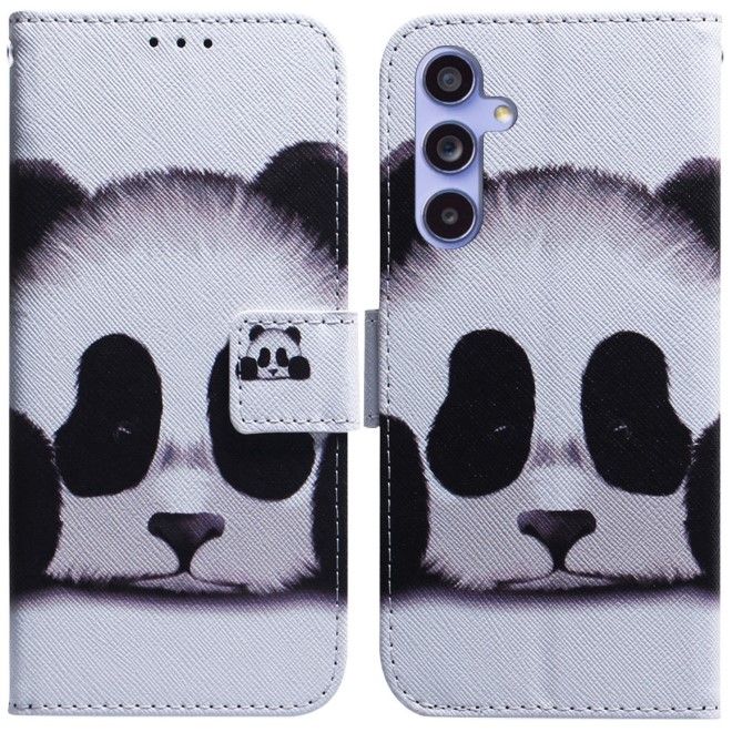 Samsung Galaxy S23 FE Handy Hülle - Leder Bookcover Image Series - Panda