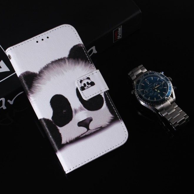 Samsung Galaxy S23 FE Handy Hülle - Leder Bookcover Image Series - Panda