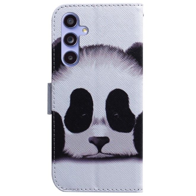 Samsung Galaxy S23 FE Handy Hülle - Leder Bookcover Image Series - Panda