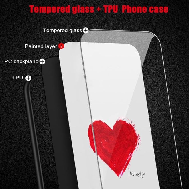 Samsung Galaxy S23 FE Hülle - Gehärtetes Glas Hardcase mit Soft TPU Ränder - goldenes Herz