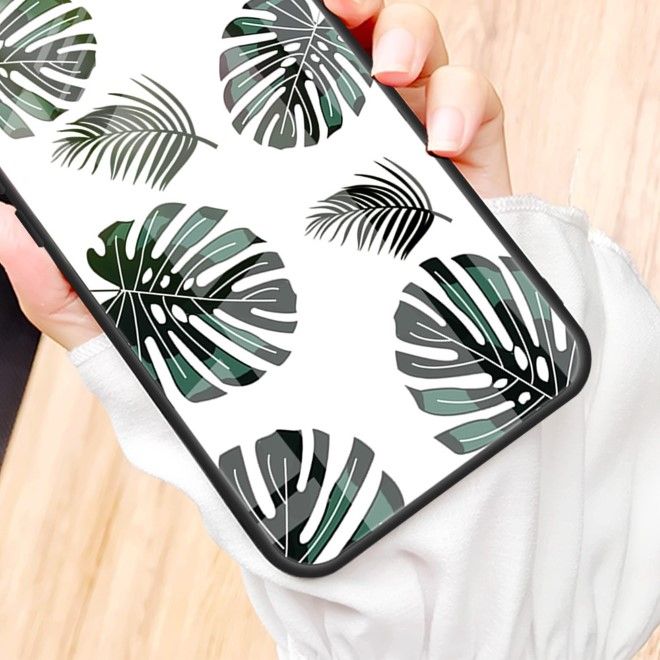 Samsung Galaxy S23 FE Hülle - Gehärtetes Glas Hardcase mit Soft TPU Ränder - Mond