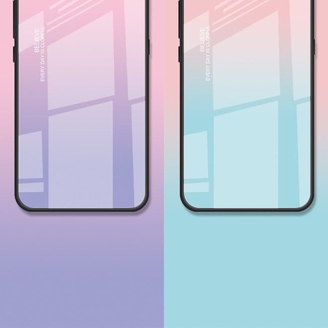 Samsung Galaxy S23 FE Hülle - Gehärtetes Glas Hardcase mit Soft TPU Ränder - Mond