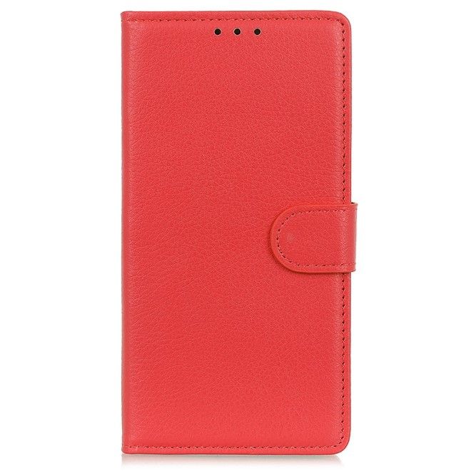 Google Pixel 8 Pro Handy Hülle - Litchi Leder Bookcover Series - rot