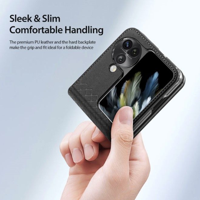 Dux Ducis - Oppo Find N3 Flip Hülle - Leder Case - Bril Series - schwarz