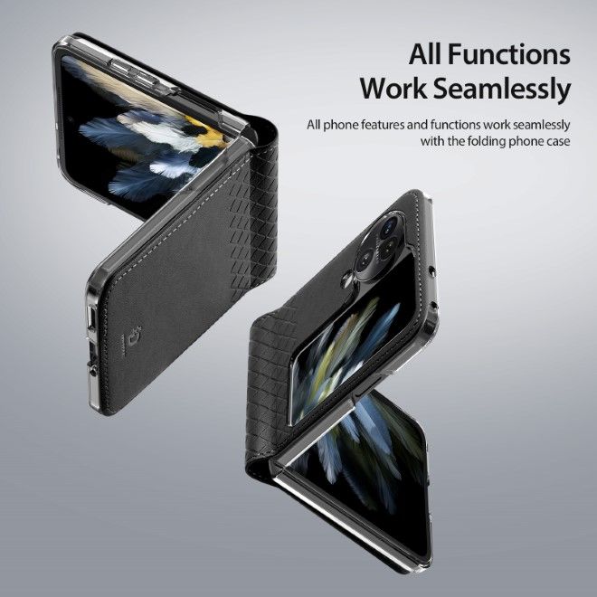 Dux Ducis - Oppo Find N3 Flip Hülle - Leder Case - Bril Series - schwarz