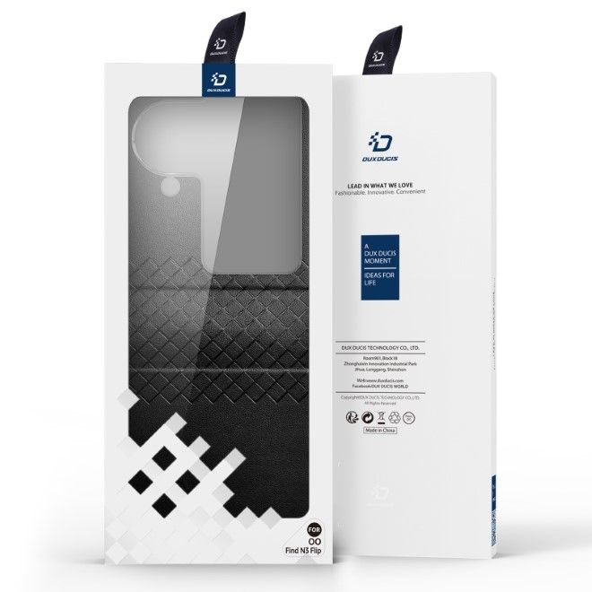 Dux Ducis - Oppo Find N3 Flip Hülle - Leder Case - Bril Series - schwarz