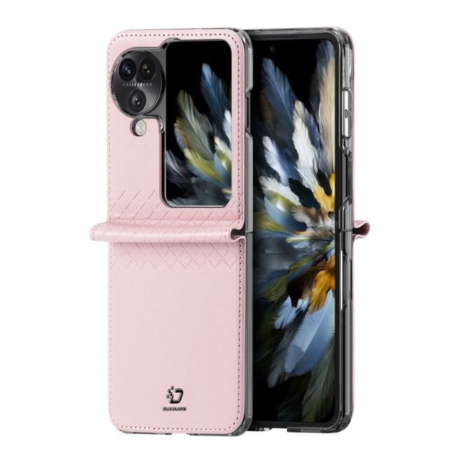 Dux Ducis - Oppo Find N3 Flip Hülle - Leder Case - Bril Series - pink