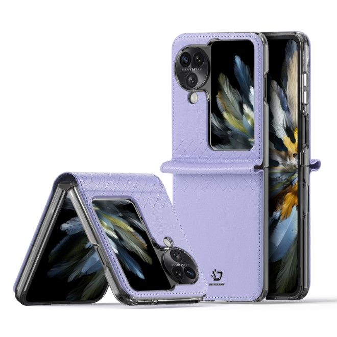 Dux Ducis - Oppo Find N3 Flip Hülle - Leder Case - Bril Series - purpur