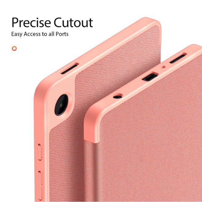 Dux Ducis - Samsung Galaxy Tab A9 Hülle - Leder Smart Flip Case - Domo Series - pink