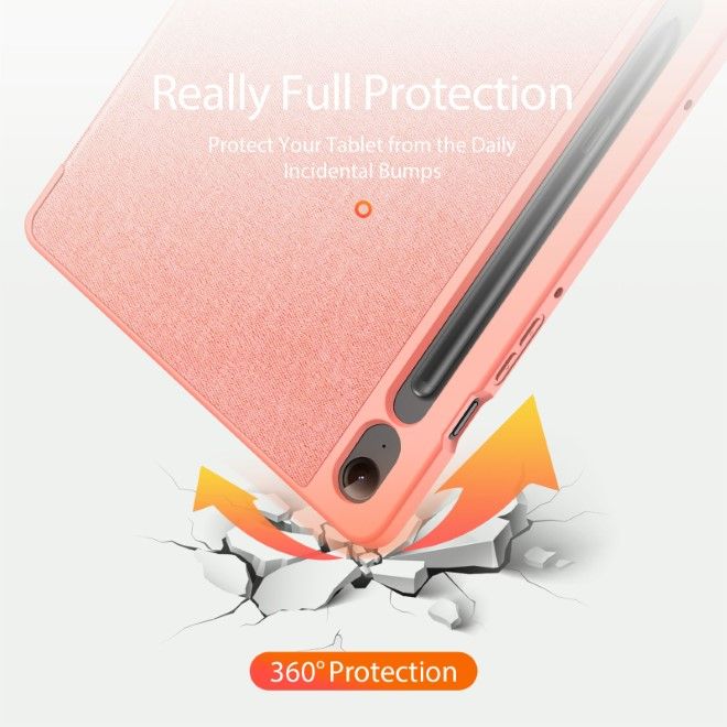 Dux Ducis - Samsung Galaxy Tab S9 FE Hülle - Leder Smart Flip Case - Domo Series - pink