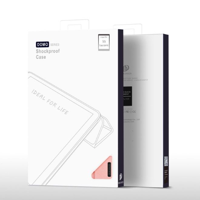 Dux Ducis - Samsung Galaxy Tab S9 FE Hülle - Leder Smart Flip Case - Domo Series - pink