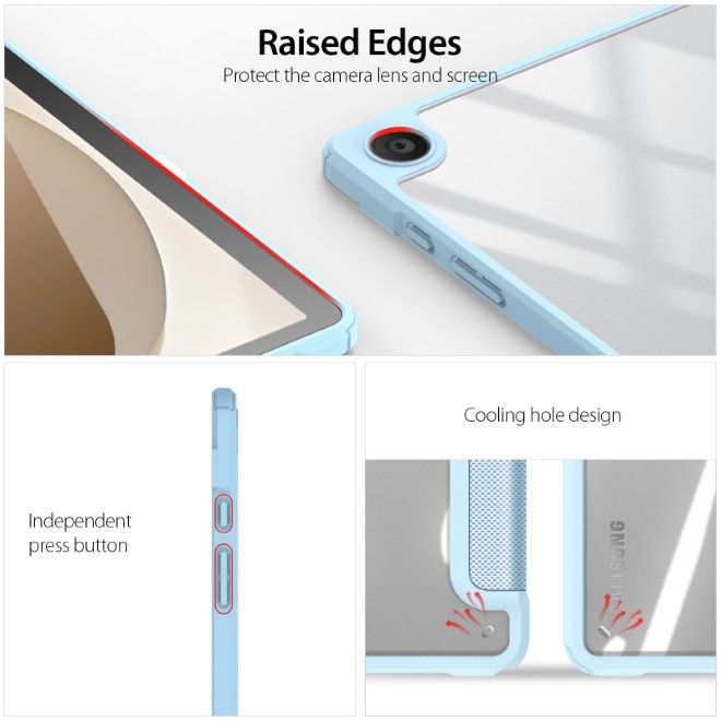 Dux Ducis - Samsung Galaxy Tab A9+ Hülle - Leder Bookcover - Toby Series - blau