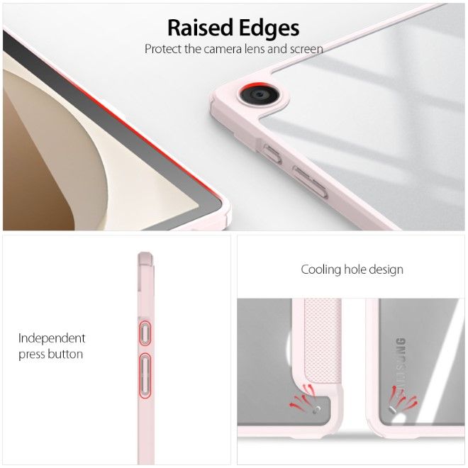 Dux Ducis - Samsung Galaxy Tab A9+ Hülle - Leder Bookcover - Toby Series - pink