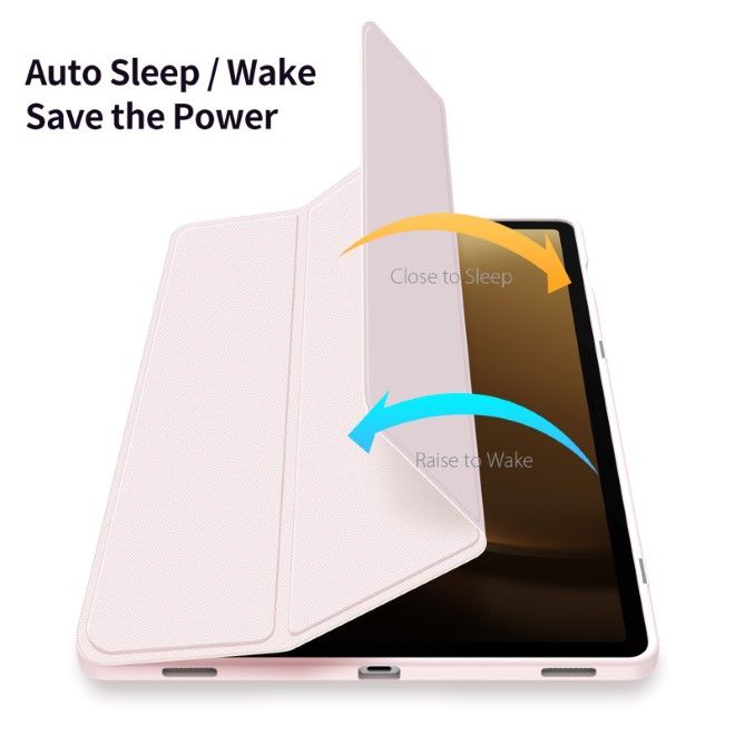 Dux Ducis - Samsung Galaxy Tab S9 FE+ Hülle - Leder Bookcover - Toby Series - pink