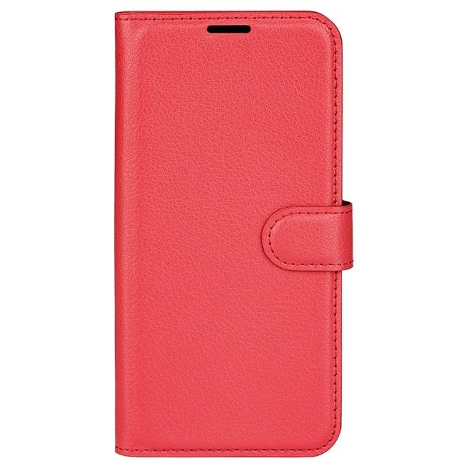 Asus Zenfone 9 5G / 10 5G Handy Hülle - Litchi Leder Bookcover Series - rot