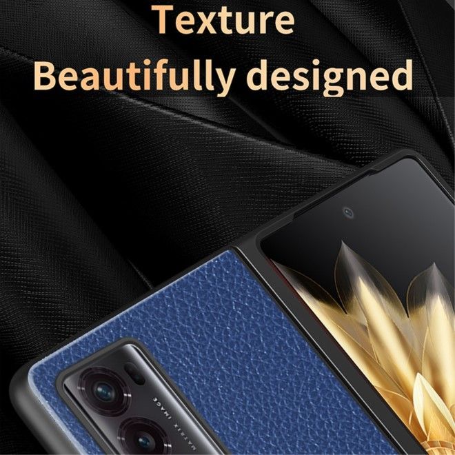 Honor Magic V2 5G Handyhülle - Kunstleder Hardcase - Litchitextur - schwarz