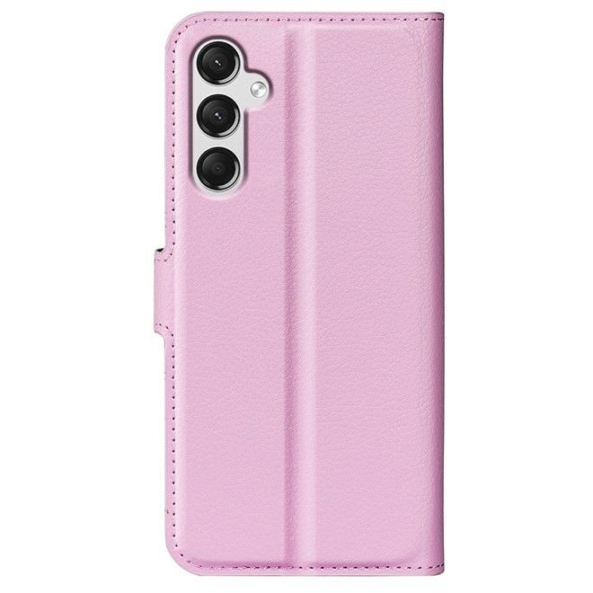 Samsung Galaxy A25 5G Handy Hülle - Litchi Leder Bookcover Series - rosa